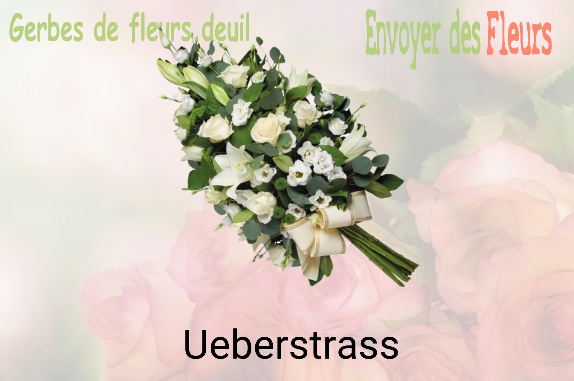Gerbe de fleurs de deuil livrée à Ueberstrass